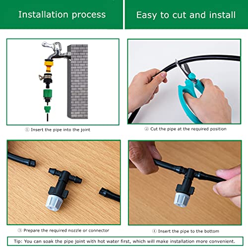 Prunkuar 50Ft 1/4 Inch Drip Irrigation Tubing, Blank Distribution Line Water Hose Garden Watering Tube For Garden Irrigation System #TOP4