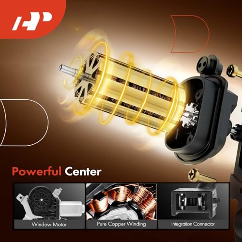 Image of A-Premium Front Passenger Side Power Window Regulator with Motor (2-Pin)