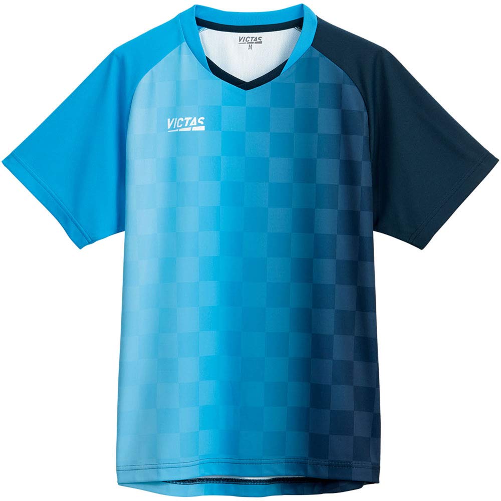 Victas Table Tennis Shirt Vertical Gradient Black Lime Green JTTA Unisex Size L