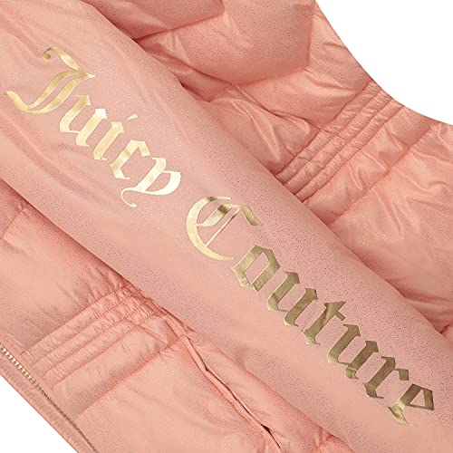 Image of Juicy Couture Girls Coat, Faux Fur Hooded Winter Jacket, Warm Padded Parka Hoodie, Kids Heavyweight Winter Coat
