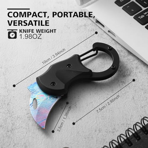 Image of Pocket Knife for Women Men,Cool Folding Knife Box Cutter,Small Pocket Knife with 1.38''Sharp Blade,Mini EDC Knives for Everyday Carry,Ideal Gifts for Men and Women(Galaxy)