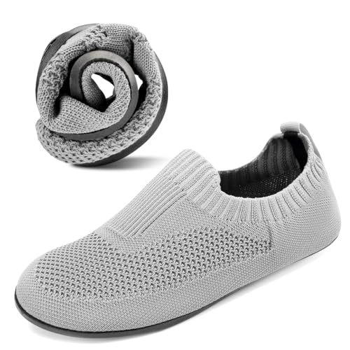 KOWAYI Chaussons Homme Antidérapantes Pantoufles Atmungsaktiv Confort d'intérieur Slippers Semelle en Caoutchouc Unisex Maison Chaussures-HUIQIAN-45