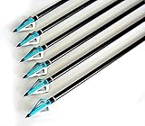 Buffalo Premium 31' Fiberglass Target Hunting Arrows with Screw-In Sharp Arrowheads & 3'Vanes for Compound Bow or Traditional Bow 6PK