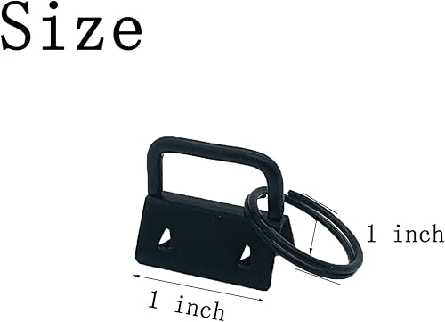 Miniatura 2 de 20 piezas de accesorios para llavero de 1 pulgada con juegos de llaveros, cierre de pulsera, Negro -