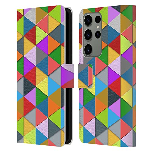 Housse Galaxy S23 Ultra protège écran et range cartes géométrique