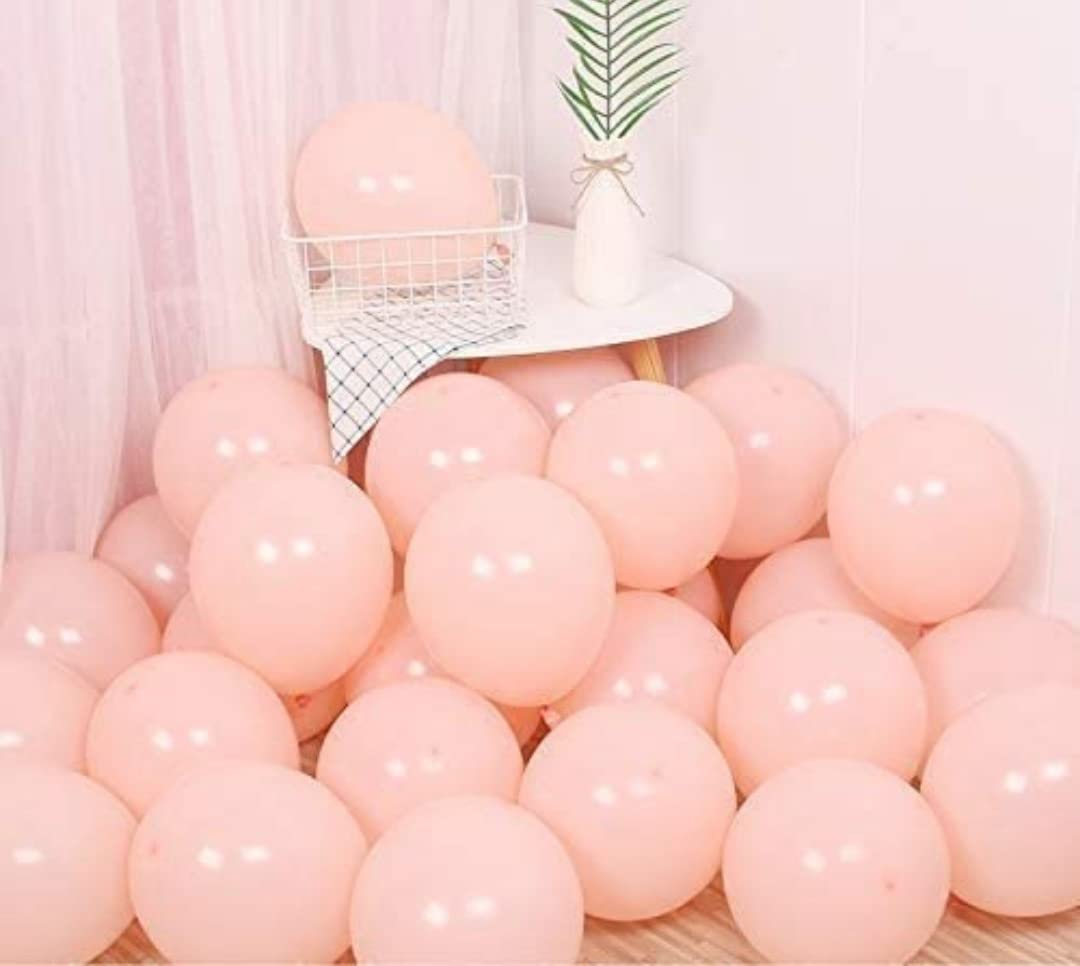 SRIHANUMANAGENCY,Pastel Rubber Balloons For Birthday Decoration Party/Birthday/Party Decoration (PACK OF 100, PEACH PASTEL)