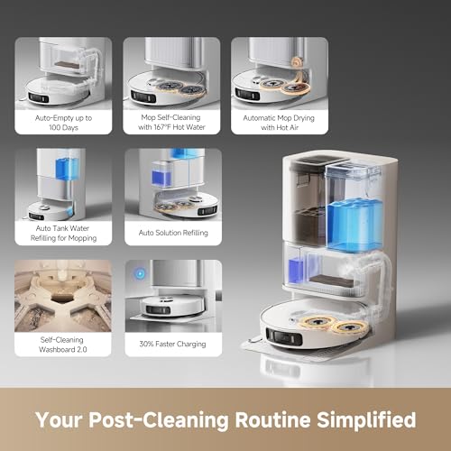 Image of DREAME L40s Ultra AE Robot Vacuum and Mop Combo, 19,000Pa Suction, Self Emptying Dust Box, Flexible Mop & 167℉ Self Cleaning Washboard, Diverse Brush Selection, All-in-One Station, Auto Refill