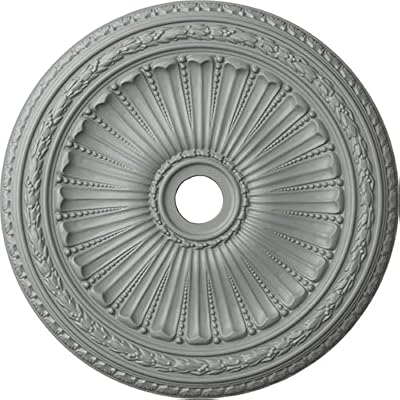 Ekena Millwork CM35VI Viceroy Ceiling Medallion, 35 1/8"OD x 4 7/8"ID x 2 1/2"P, Factory Primed