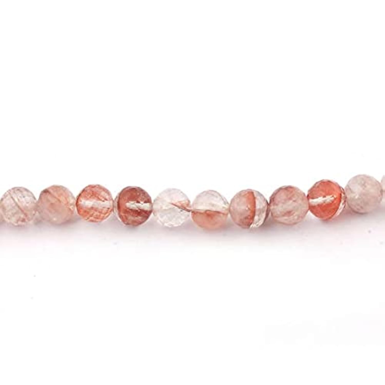 Briolettes quartz rutile orange de haute qualité 9mm facettées de LKBEADS pour joaillerie fine SB764