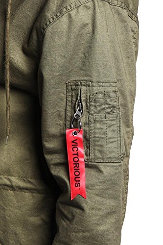 G-Style USA Men's MA-1 Bomber Style Anorak Jacket - JK715 - Olive - Medium - G1G