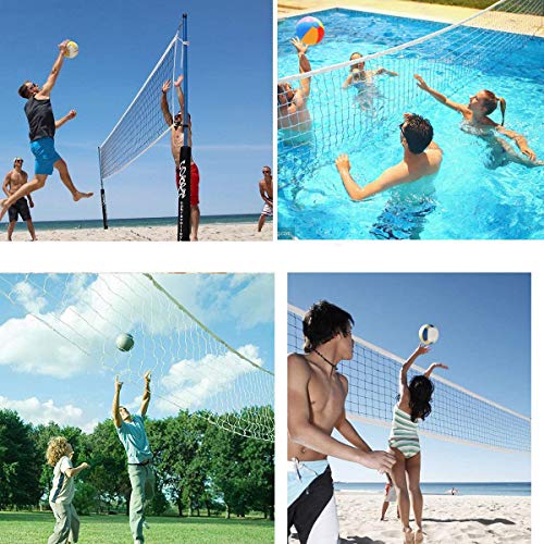image for Barsine Portable Outdoor Volleyball Net for Beach Garden Schoolyard Ba