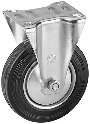 Metafranc 800610 Rueda Fija diámetro, 104 x 80 mm, Goma Maciza, cojinete de Rodillos, Ø 140 mm