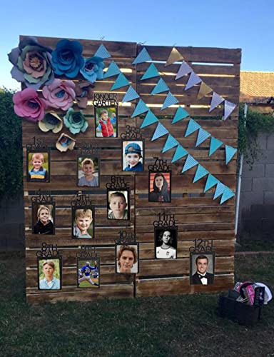 Image of 2023 Graduation Decorations Graduation Photo Banner K-12 for Graduation Party Decor Class of 2023 Decorations 5x7 Paper Photo Frame Graduation Picture Banner for High School 2023 Graduation Party