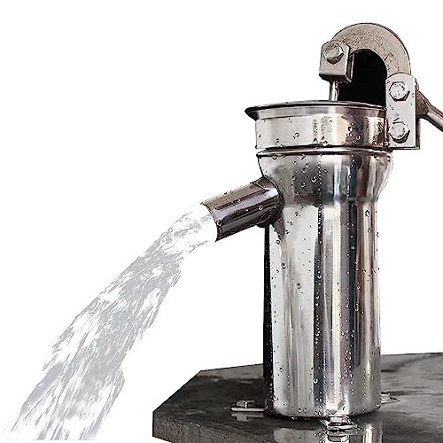 Pompe manuelle en inox pour un pompage d'eau sans effort au jardin