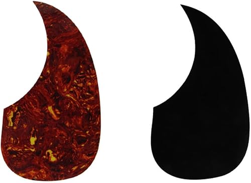 Miniatura 3 de Moyang - Placa protectora antiarañazos para guitarra acústica, piezas de repuesto para guitarra acústica, perla blanca con perla negra
