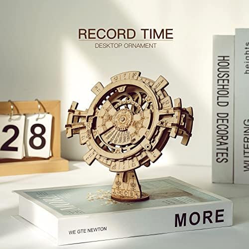 ROBOTIME 3D Puzzles for Adults Perpetual Calendar Wooden Model Kits to Build for Adults Brain Teasers Woodcraft Construction Sets Mechanical Jigsaw Puzzle