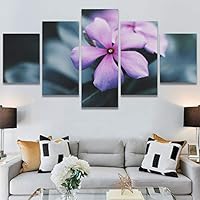 SIGNWIN 5 Panel Canvas Wall Art Pink Fields for Home Decorations Ready to Hang - 60