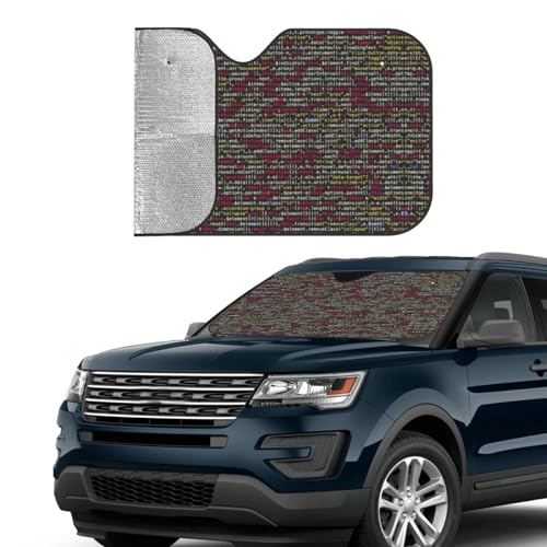 Parasol para parabrisas de coche plegable con código y protector térmico universal 4