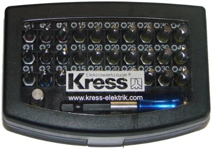 Kress PH 1-3/ PZ 1-3/ T 15-40 Drill Bit Box for Battery Screwdrivers (32 Pieces)