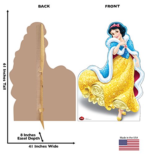 Image of Cardboard People Holiday Snow White Life Size Cardboard Cutout Standup - Disney Holiday Collection