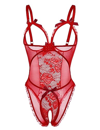 Image of Avidlove Women One Piece Lingerie Sexy Lace Babydoll Mini Bodysuit