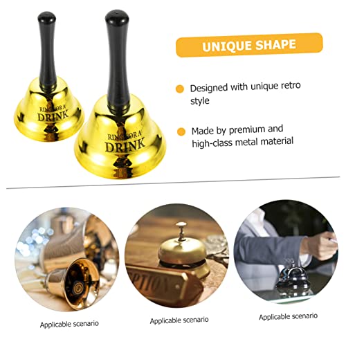 Ibasenice 2Pcs Bar Rattle Summer Hand Bell Metal #TOP6