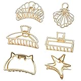 ✔ Designmerkmale: Starke Krallen und ineinandergreifende Zähne halten das Haar fest und das hohle geometrische Design eignet sich für dickes und feines Haar, ohne herunterzufallen.