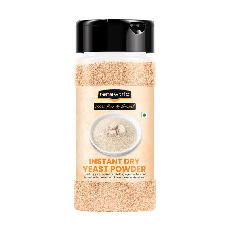 RENEWTRIA Premium Instant Dry Yeast Powder for Baking (100g) | Ideal for Bread, Pizza Dough, Cakes and All-Purpose Baking