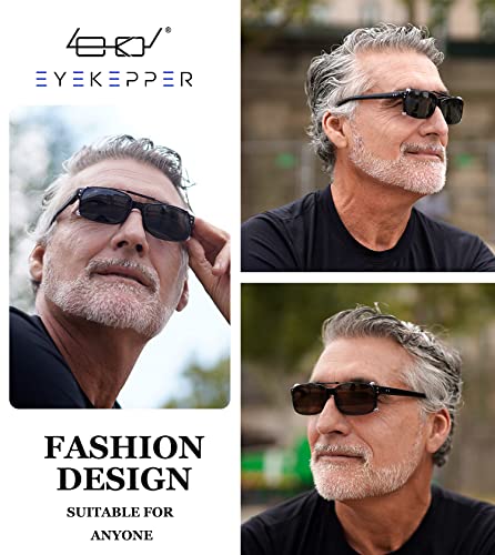 Eyekepper Wide Lens 3-pack Clip-on Polarized Sunglasses 57 * 39MM