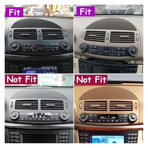 Grille d'aération centrale Mercedes Classe E W211 2003-2008 LHD RHD noir