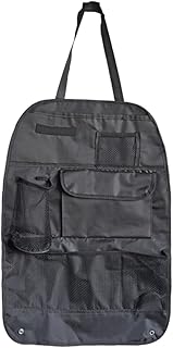 BUGUUYO Armazenamento de banco traseiro de carro organizador de assento traseiro de carro bolsa de armazenamento sacos de armazenamento preto protetor de encosto protetor de assento traseiro bolso de armazenamento