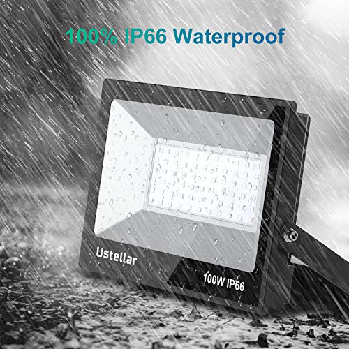 Ustellar 100W Exterior Rgb Led Flood Lights Color Changing Led Waterproof Color Floodlight Dimmable Party Uplighting Landscape Wall Washer Lights Stage Lighting Halloween Decoration Outdoor #TOP7