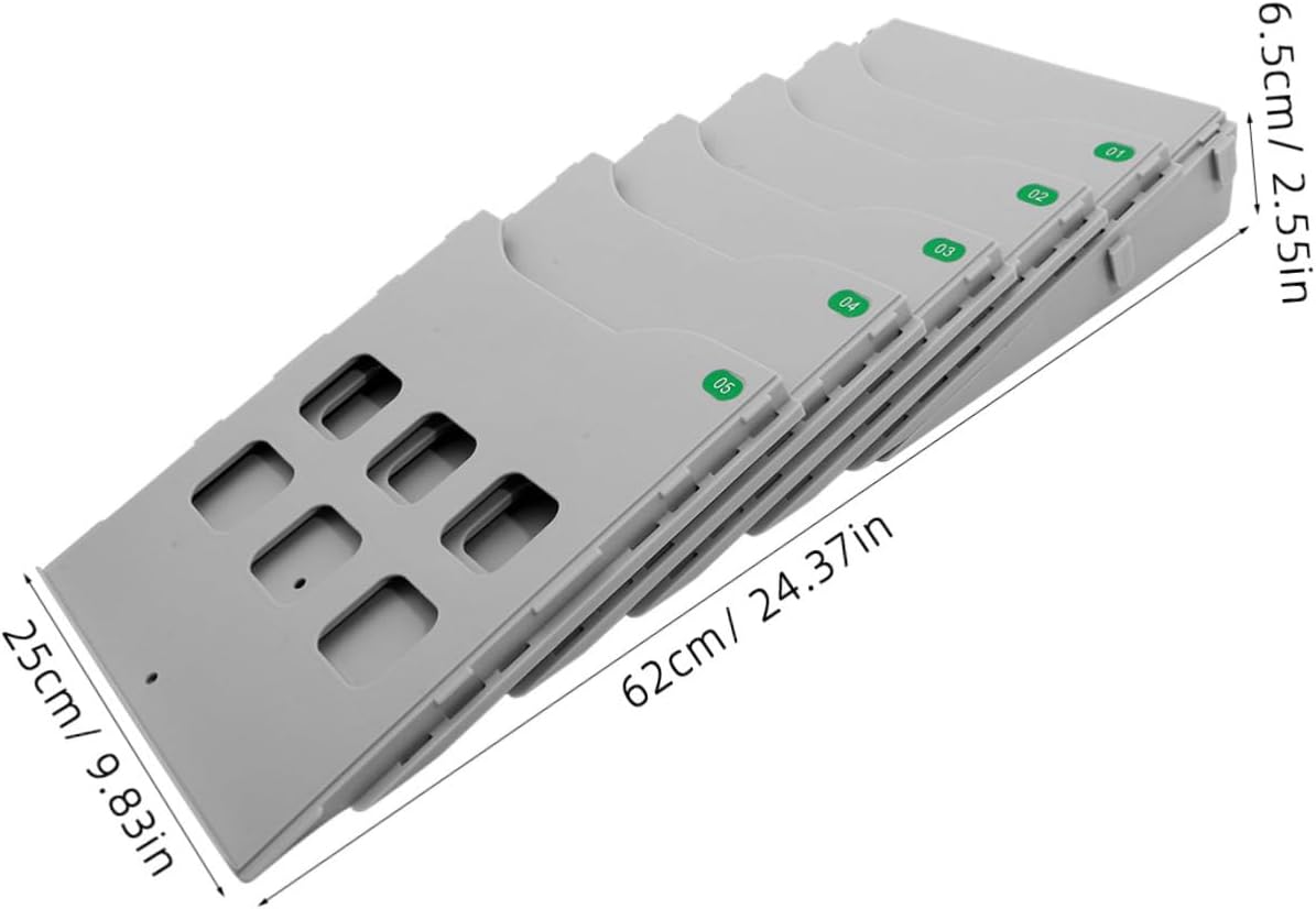 Slot Desktop Document Holder Stylish File Storage Rack for Office Supplies Stationery Organizer with Screw Sticker for Teachers Students and Professionals