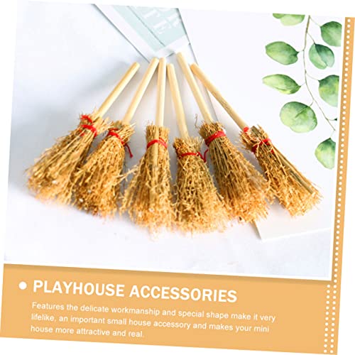 ibasenice 60 Peças Mini Vassoura Vassouras De Bruxa Brinquedos Pequeno Decorações Para Salas De Casa