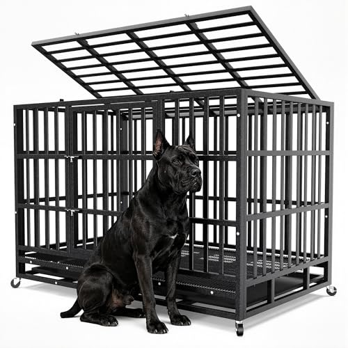 HIWOKK 48 Inch Heavy Duty Dog Crate