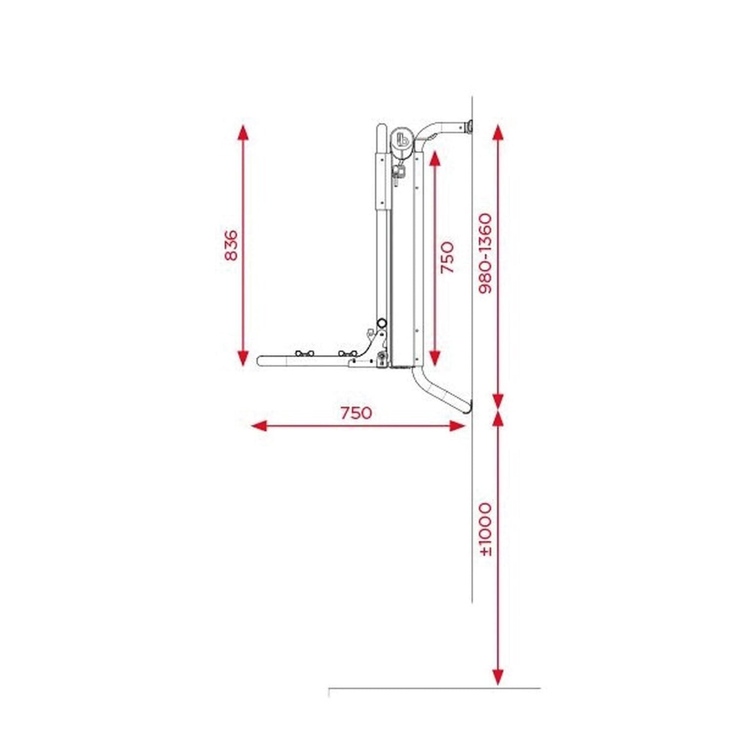 Portabicicletas Bike Lift BR-System Modelo - Carril