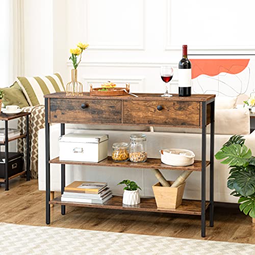 HOOBRO Consolle Ingresso, Tavolo con 2 Cassetti e