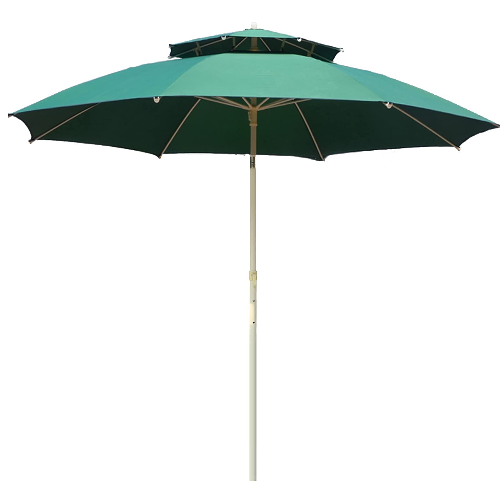 HCZKIUJY Garden Parasol,Tiltable Double-top Parasol,Detachable Round Umbrella,for Outdoor,Courtyard,Terrace good (Green A)