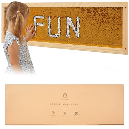 Sequins Sensory Wall Frame | Reversible Sequins Board for Kids | Sensory Sequins Fabric | Sequins Fabric Sensory Wall | Flip Sequin Board | Sensory Wall and Room Board