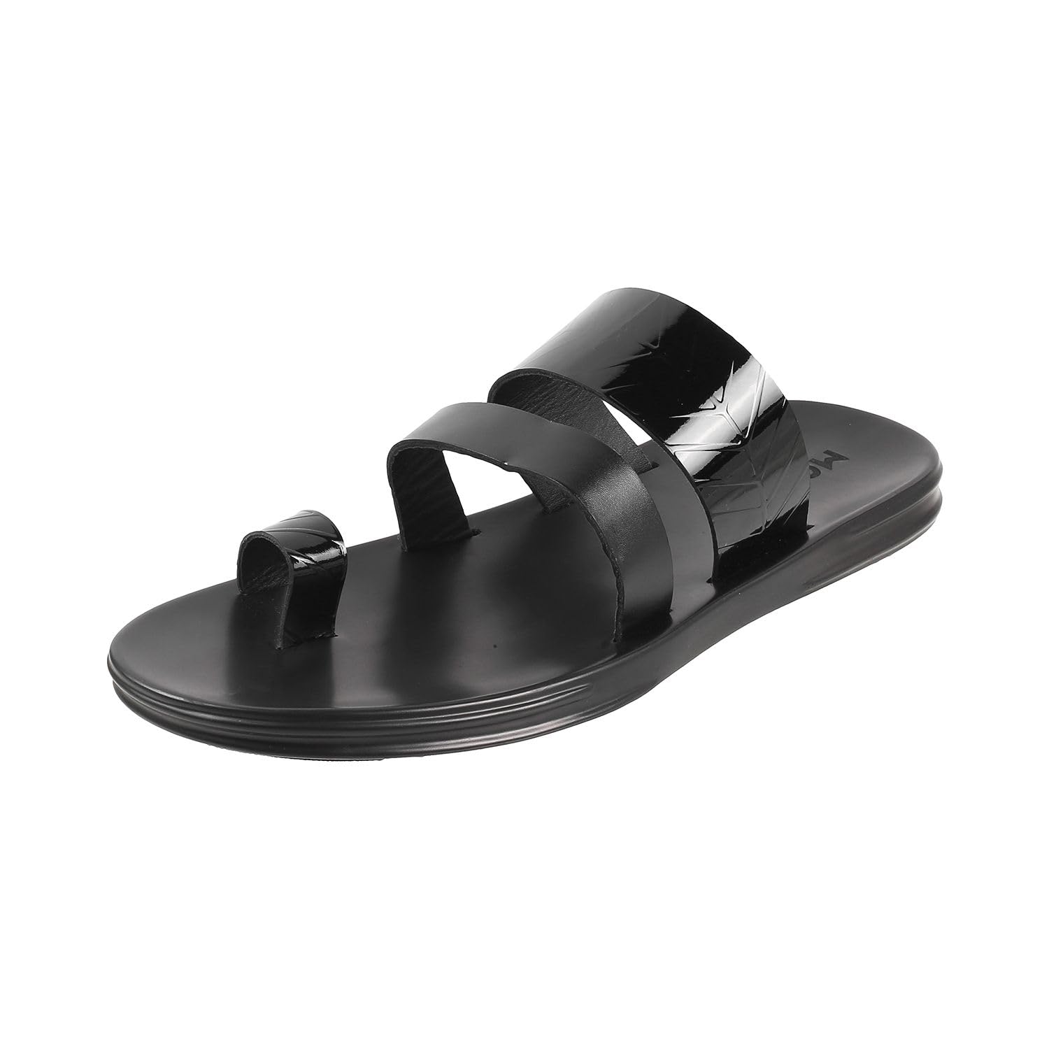 Mochi Men Black Toe Ring Casual Leather Chappal UK/9 EU/43 (16-804) (B0CKXY5Q9W) Amazon Price History, Amazon Price Tracker