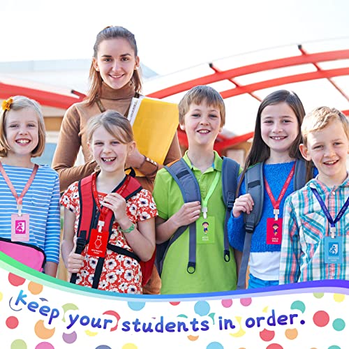10 Pcs Hall Lanyards And School Passes Set Restroom Passes With Breakaway Lanyards For Classrooms Teachers Student Hall, Bathroom, Library, Office, Nurse, Boy, Girl School Supplies, Bright Colors #TOP1