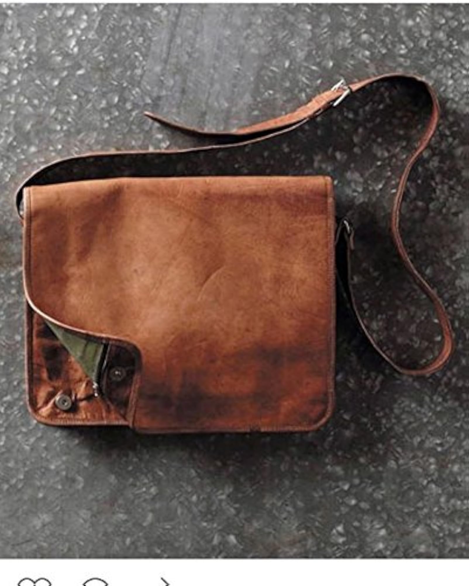 Original Leather Cross-Body Messenger Bag - 13"