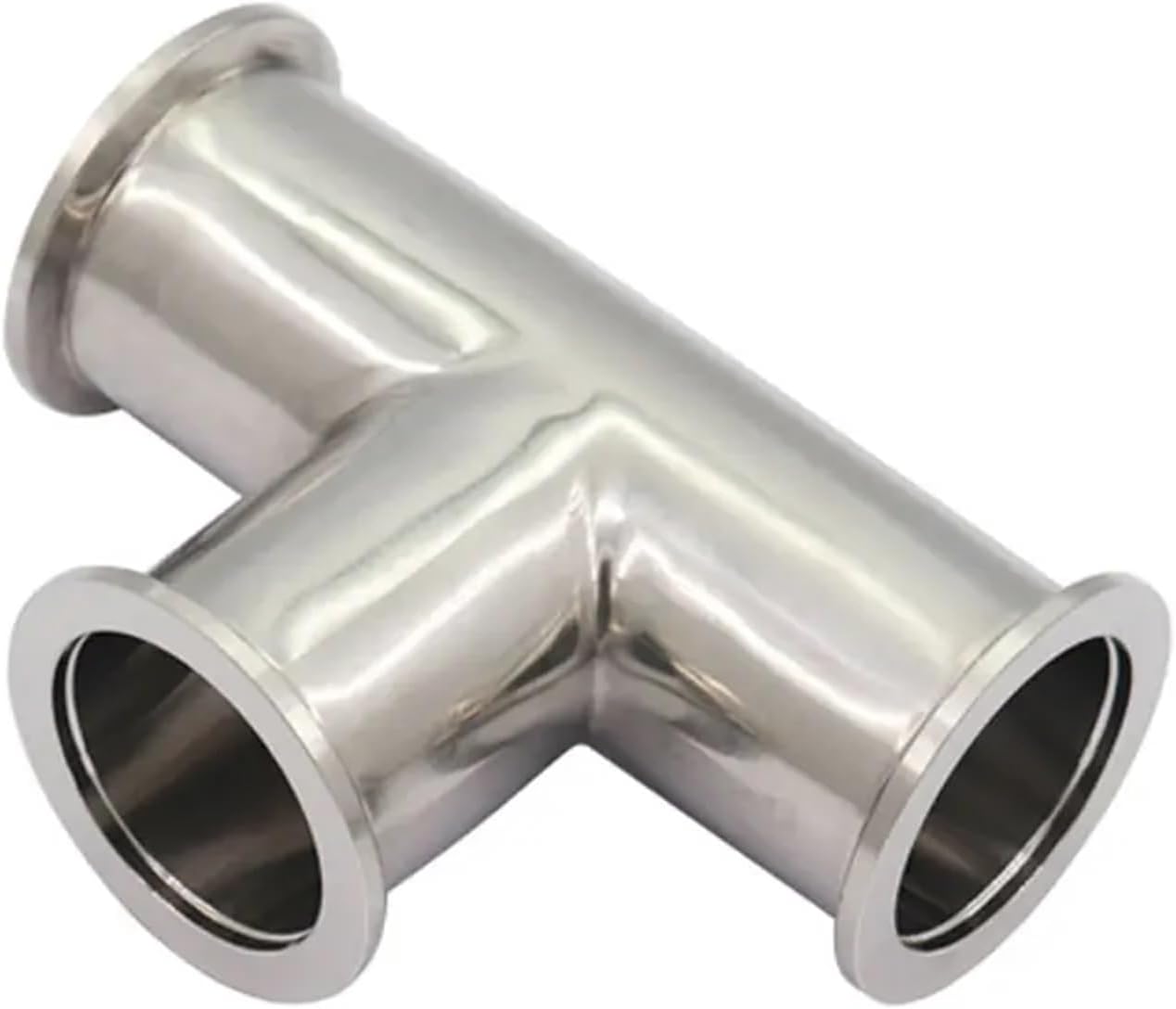 Sanitary clamp KF-16 KF-25 KF-40 KF-50 3 Way Tee Vacuum Fitting SS304 Stainless Steel Home Brewing(KF25)