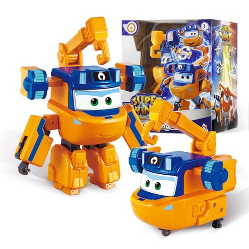 Super Wings Transforming Aeroplane Supercharged Marty, Hauteur env. 12,7 cm, poupée pour Enfants, Avion Jouet et Figurine de Robot pour garçons et Filles à...