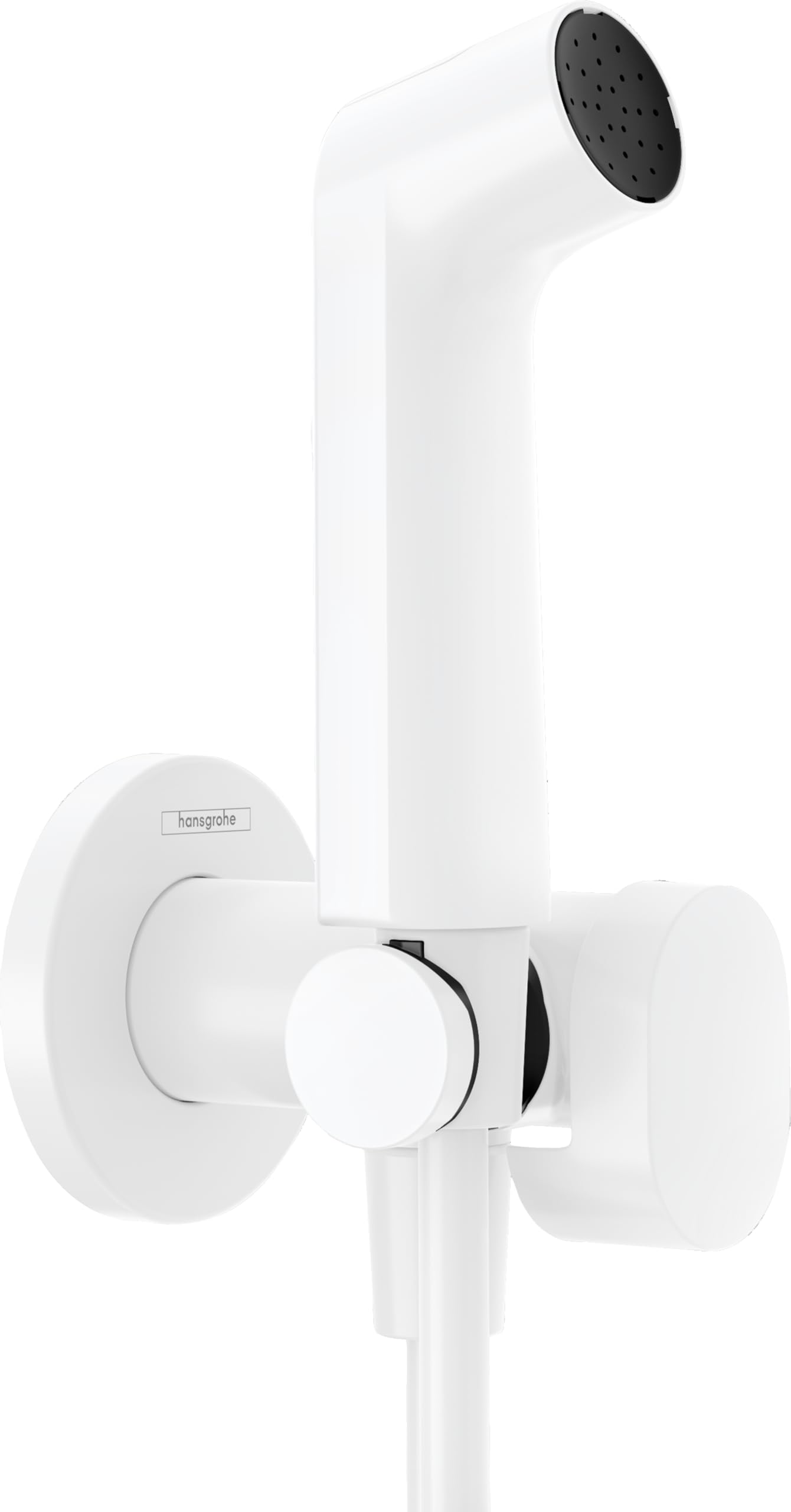 hansgrohe Bidet Set S, Bidet Shower with 1 Water-Saving Jet Type (EcoSmart), incl. Stopcock, Shower Holder and Shower Hose 1.25 m, for hot Water, matt White
