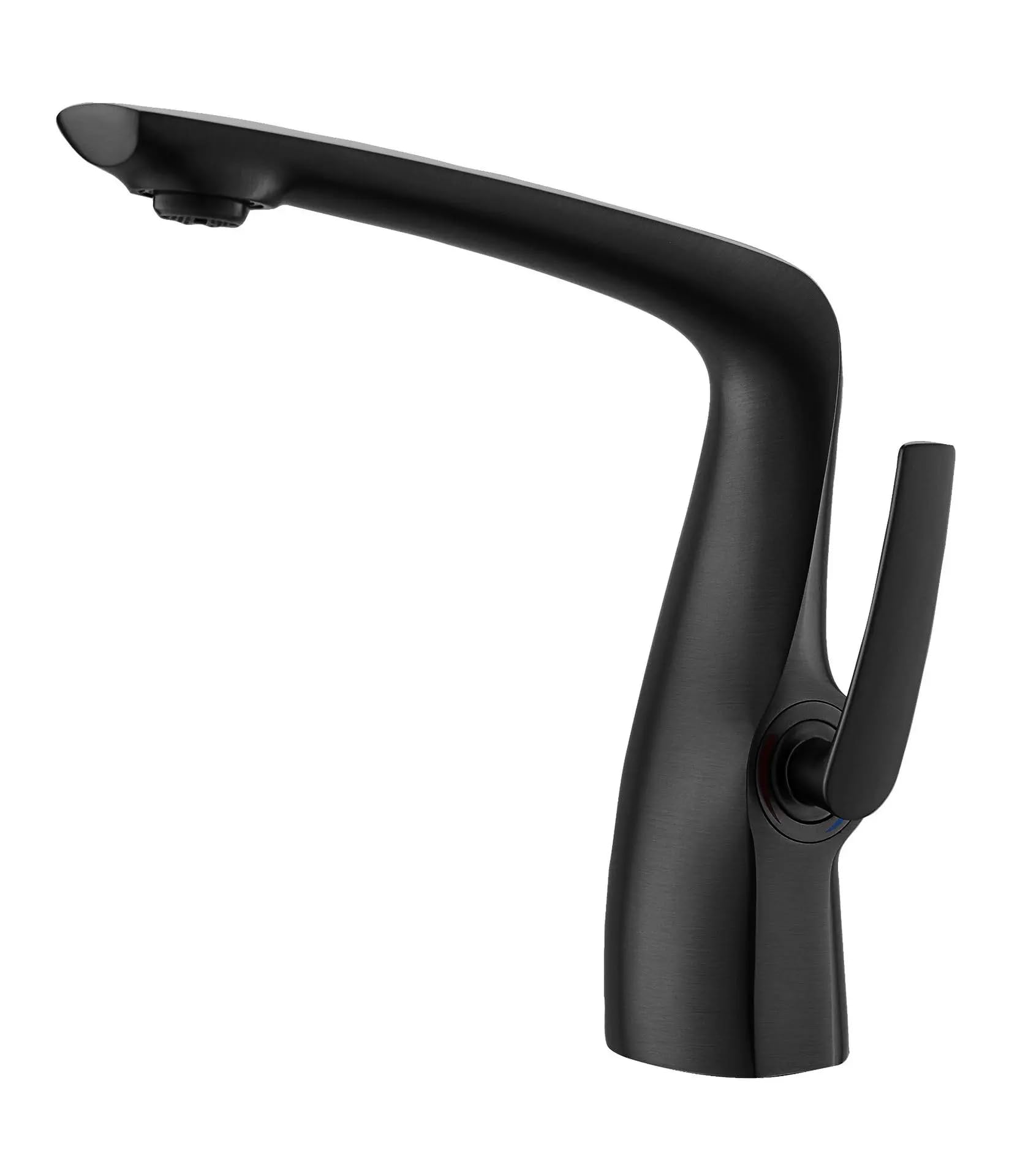 Mitigeur de lavabo monotrou avec commande eau chaude froide précise et fluide