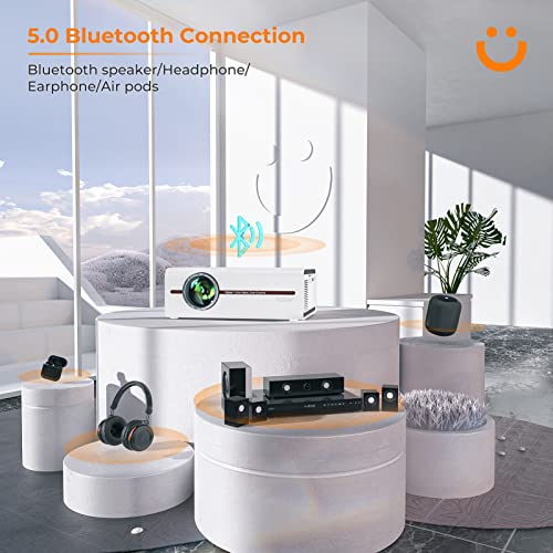 YABER V5 Mini Portable Projector with 5G WiFi and Bluetooth 5.1, 1080P & 4K Supported, with Tripod & Bag, Compatible with Phone, TV Stick & PC - Image 4