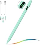 Moko Universal Capacitive Stylus Pencil for Touch Screen, White | Fast Charging, Power Display, Compatible with Apple iPad/iPhone/Samsung/Lenovo, iOS Android Tablets & All Smartphones