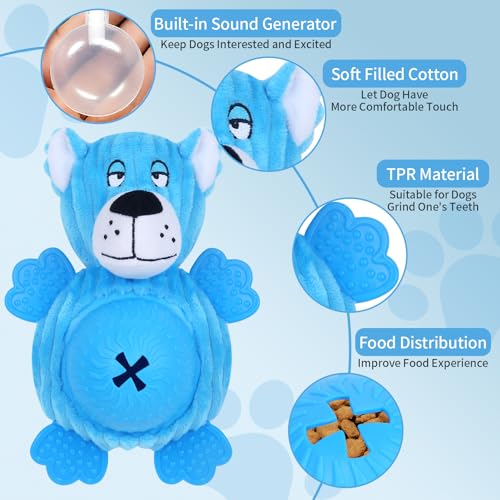 ClawClawHome-Interactive-Dog-Toys-Plush-Dog-Toy-with-Treat-Dispensing-Ball-Squeaky-Dog-Toy-with-Cute-Plastic-Paws-for-PlayingSlow-Eat-Hiding-Food-Enrichment-Toy-for-Small-Medium-Breeds