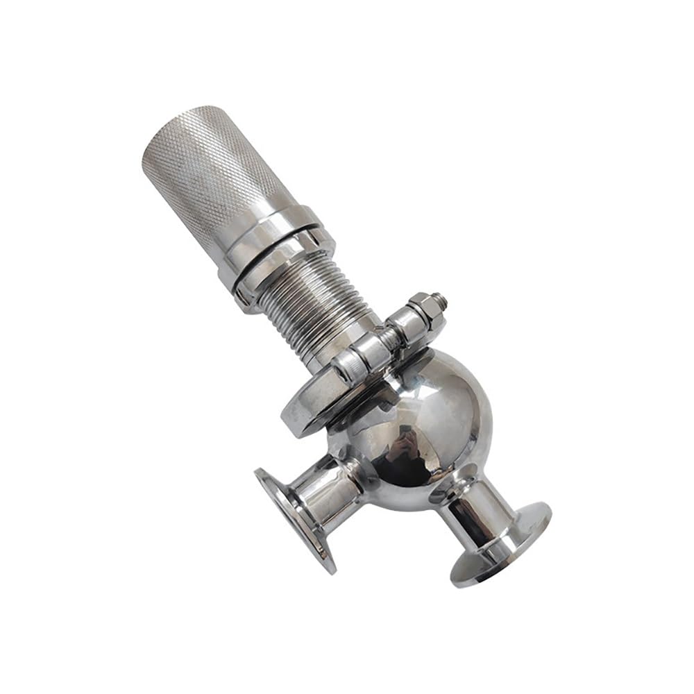 Valvola Di Sicurezza Regolabile A Tre Morsetti Sanitari 1"-2", Acciaio Inossidabile SS304/316L Con Guarnizione FKM, 0,1-4 Bar For Sistemi Industriali Igienici(SS304,1-1/4")